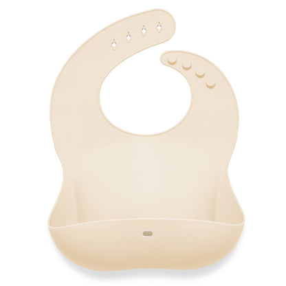 Sand Silicone Baby Bib Roll Up & Stay Closed Ali+Oli