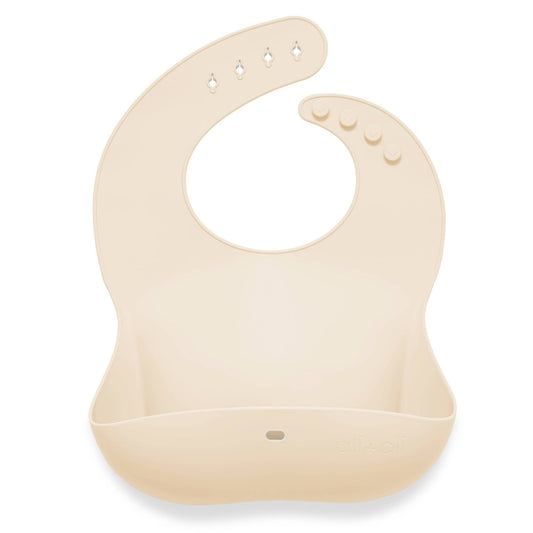 Sand Silicone Baby Bib Roll Up & Stay Closed Ali+Oli