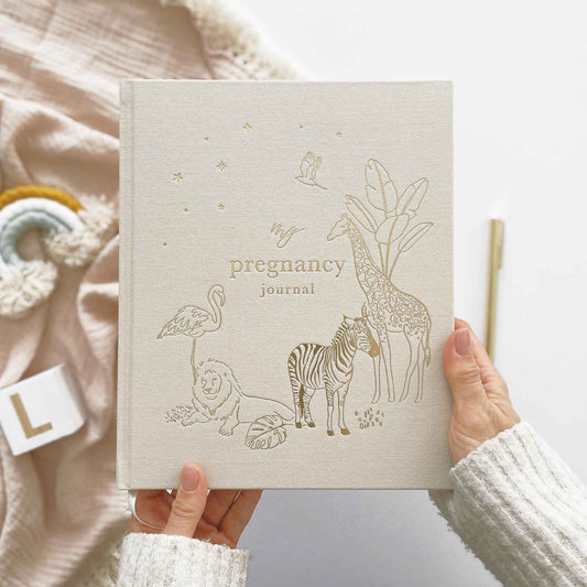 Safari Pregnancy Keepsake Journal with Gilded Edges