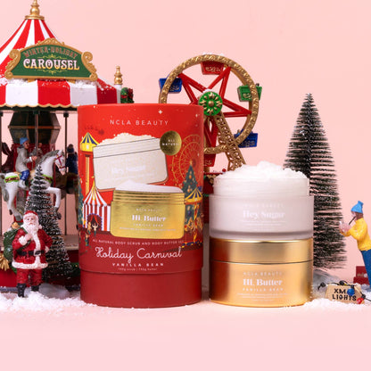 Holiday Carnival Body Scrub + Body Butter Holiday Gift Set NCLA Beauty