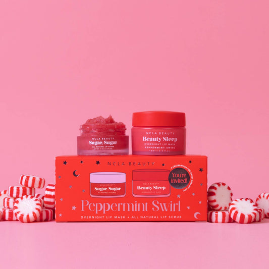 Holiday Lip Care Gift Set: Beauty Sleep Sugar Sugar - Peppermint Swirl