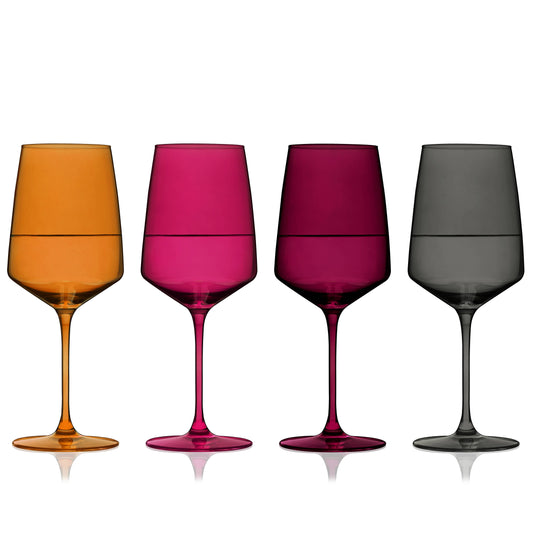 Sunset Hues Wine Glass Set: Elegant Crystal