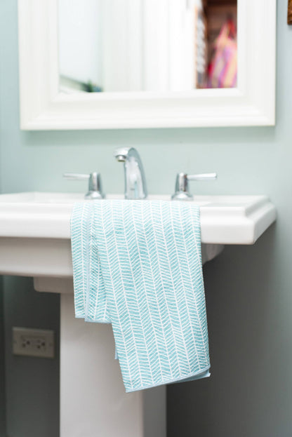 Anywhere Towel - Branches in Turquoise