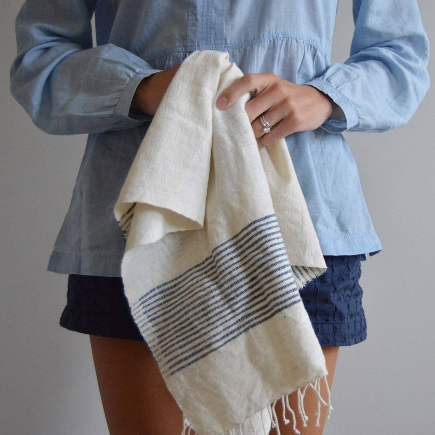 Riviera Striped Cotton Hand Towel