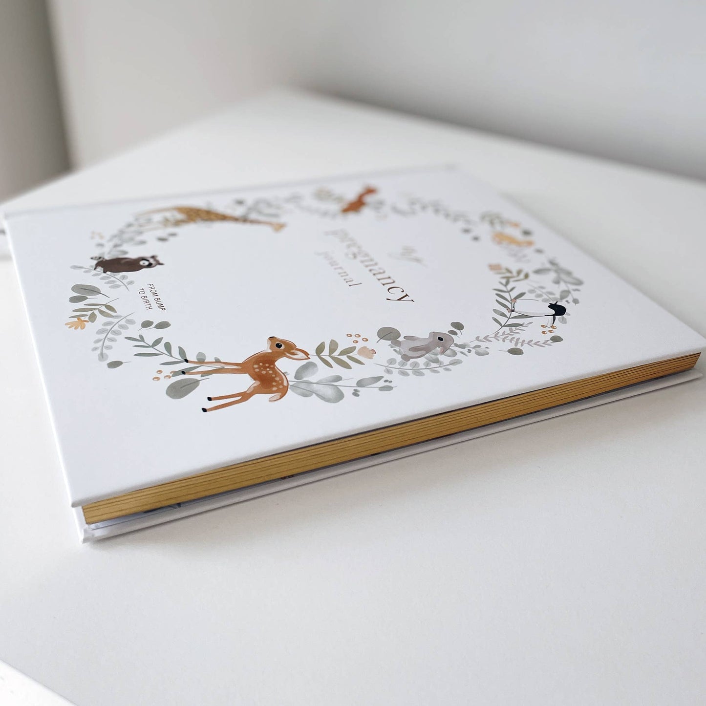 Pregnancy Journal Animals  Keepsake Journal with Gilded Edges