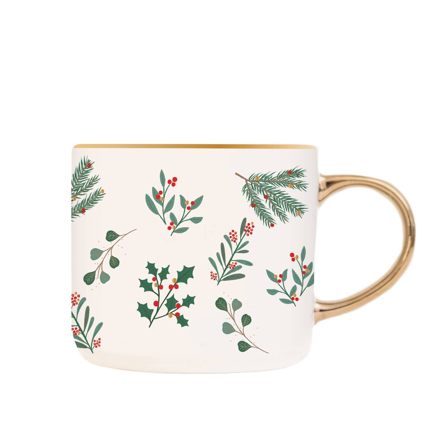 Holiday Greenery Christmas Mug Sweet Water Decor