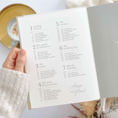 Blush and Gold Foil Luxury Wedding Planner Book