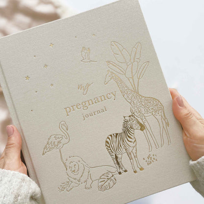 Safari Pregnancy Keepsake Journal with Gilded Edges