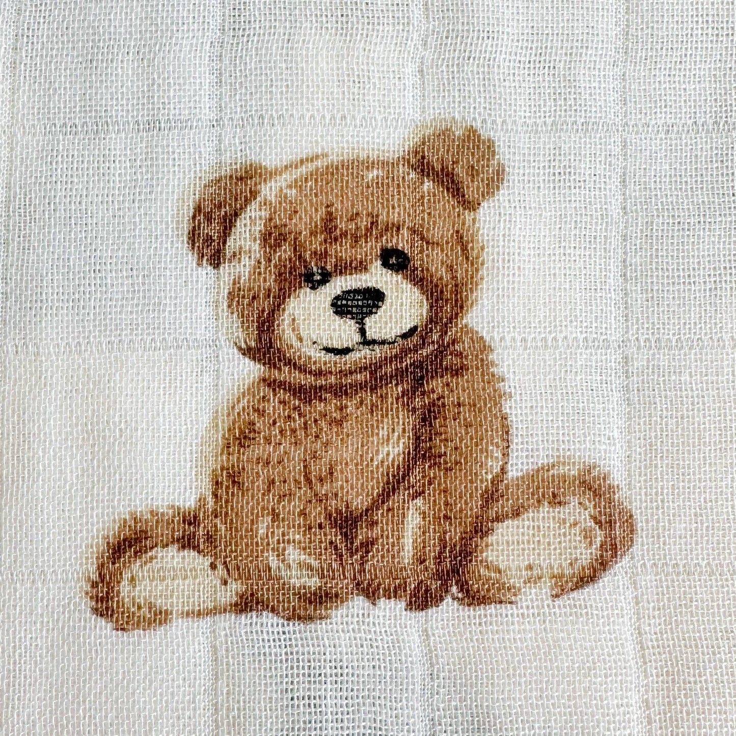 Teddy Bear Muslin Swaddle Blanket Ali+Oli