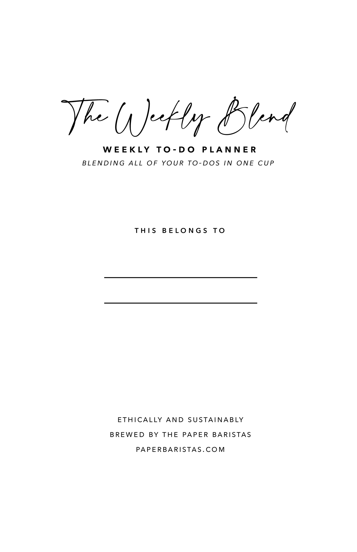 Weekly Blend | Green Undated Planner