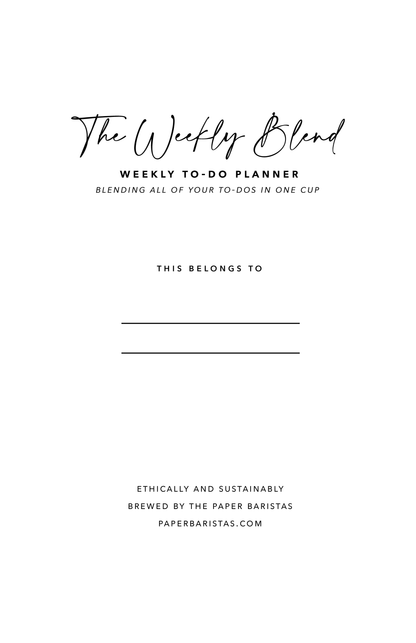 Weekly Blend | Green Undated Planner