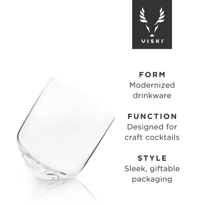 Rolling Crystal Whiskey Tumblers