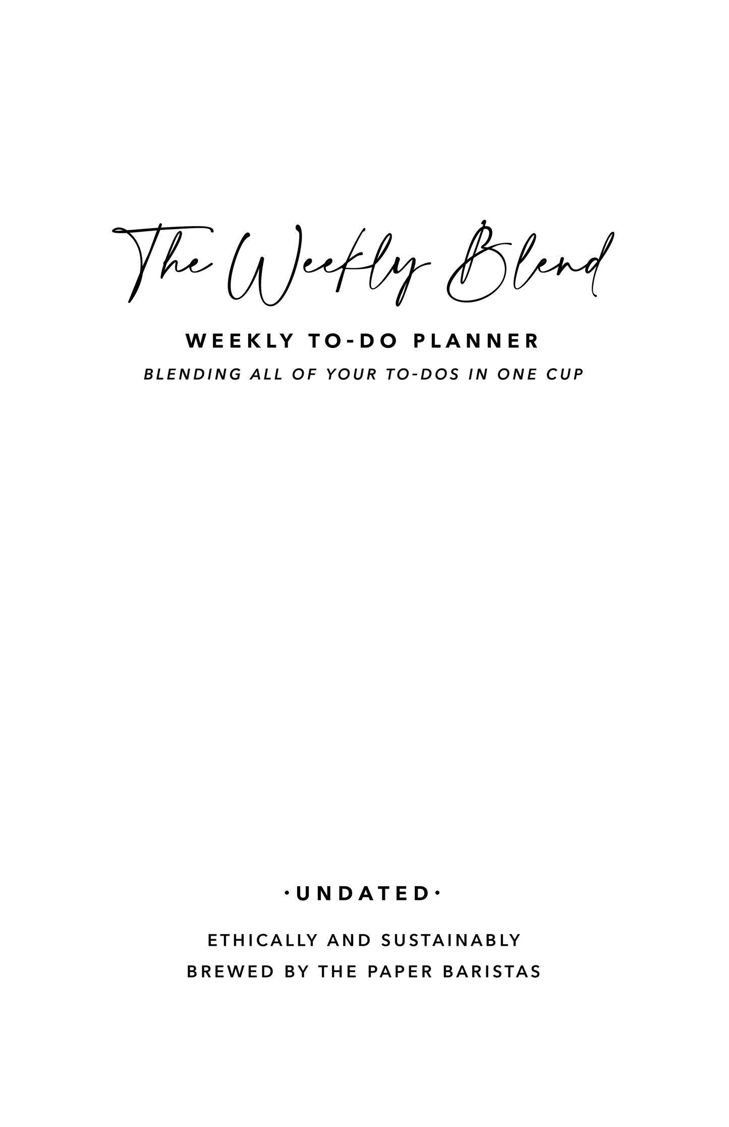 Weekly Blend | Green Undated Planner