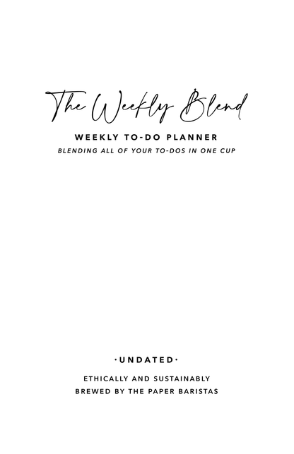 Weekly Blend | Green Undated Planner