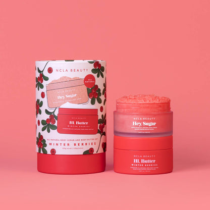 Winter Berries Body Scrub + Body Butter Holiday Gift Set NCLA Beauty